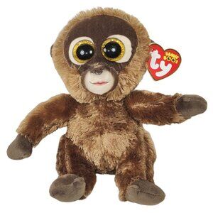 Ty Beanie Boos TySilk Chessie Brown Monkey Plush Stuffed Animal with Hang Tag